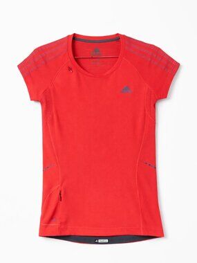 Adidas ClimaCool Running Shirt w/ Zipper Pocket Headphone Port Size M Fitted